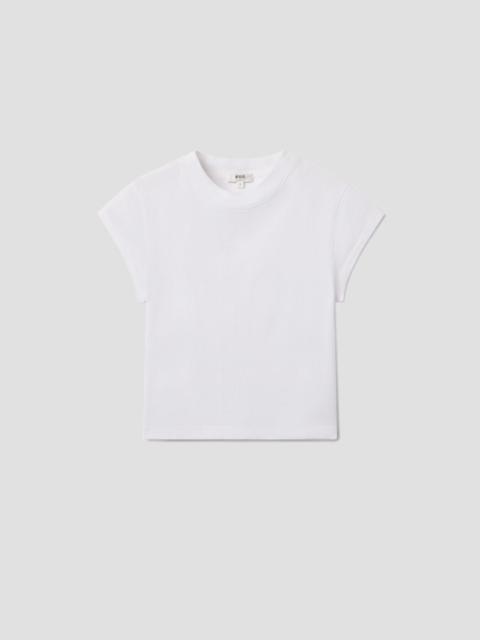 BRYCE CAP SLEEVE TEE IN WHITE