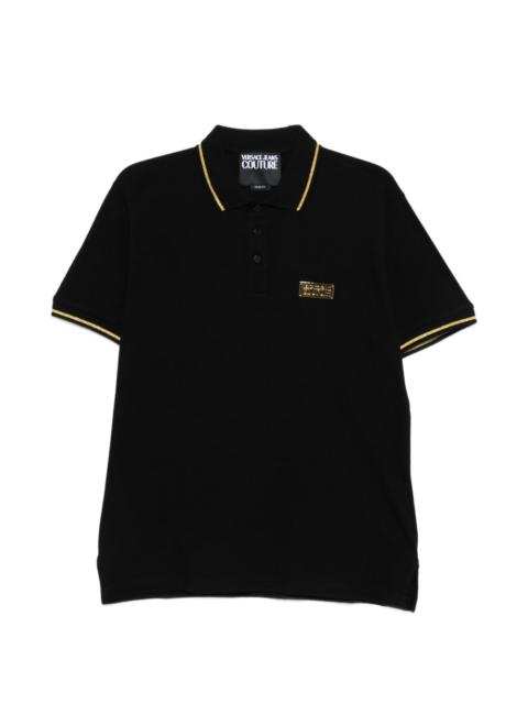 ribbed-trim polo shirt