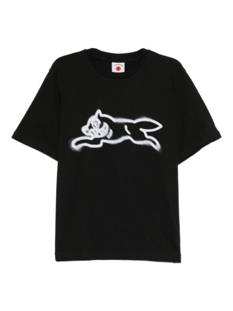 spray paint running dog T-shirt