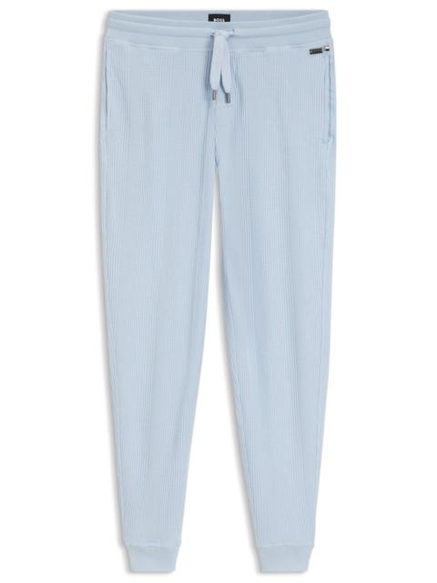 COTTON-BLEND SWEATPANTS WITH WAFFLE STRUCTURE