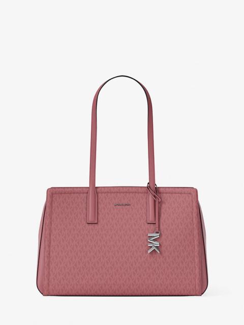 Laila Medium Signature Logo Tote Bag