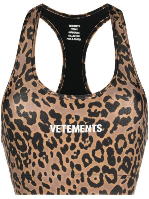 leopard-print sports bra