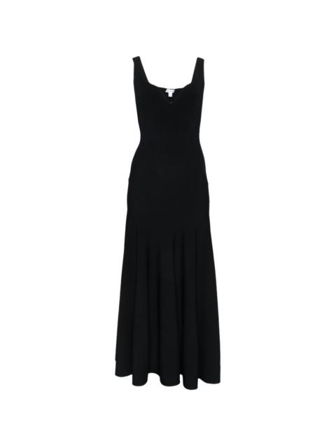 V-neck midi dress