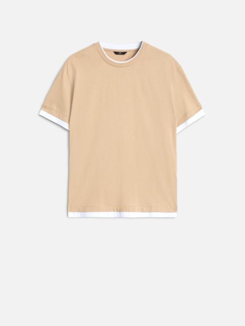 DOUBLE LAYER TEE in Tan