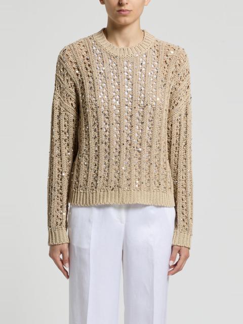 Round Neck Sequin Sweater