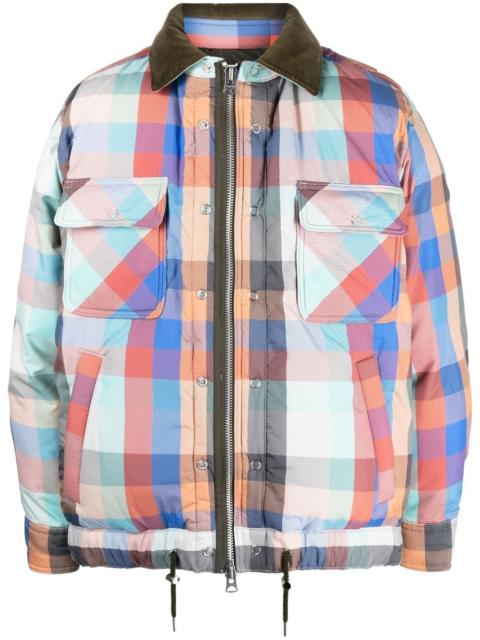 checkered padded shirt jacket