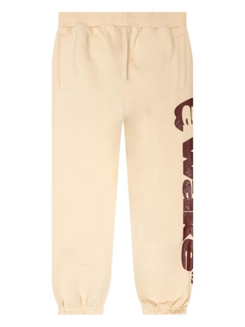 apple-print drawstring track pants