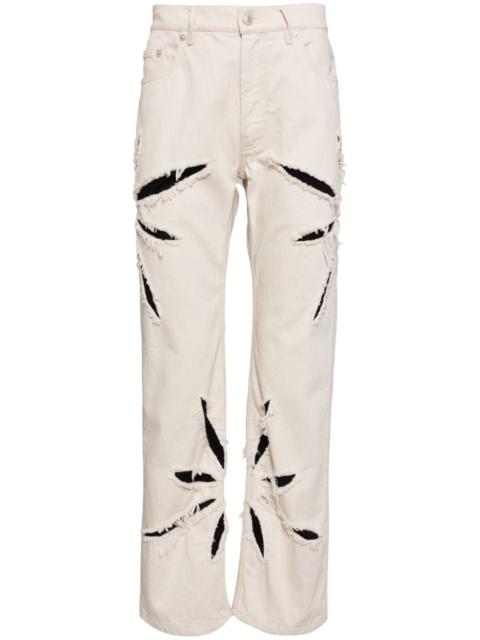 Origami cut-out jeans