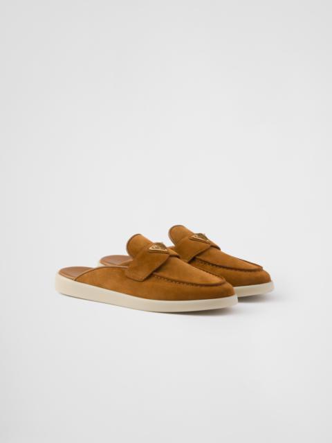 Suede sabots