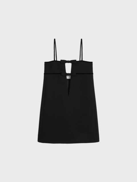 trapeze mini dress in double wool