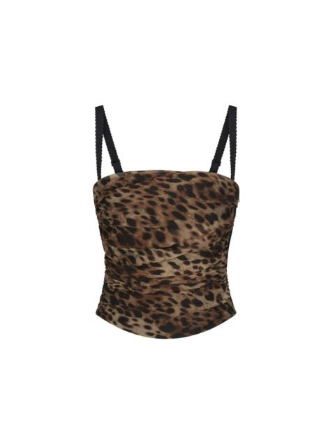 SKIMS x Dolce&Gabbana Skims Romance Corset Leopard