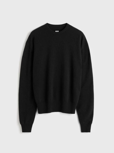 Classic cashmere crew knit black