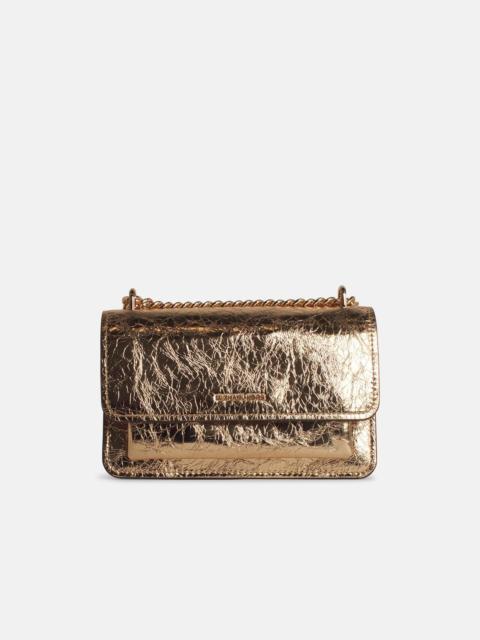 'CLAIRE' GOLD LEATHER CROSSBODY BAG