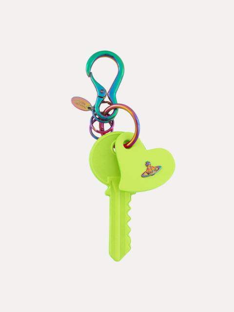 KEY AND HEART KEYRING