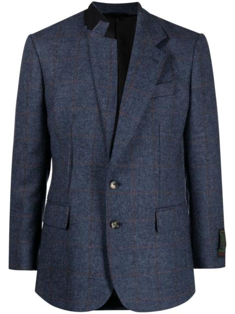 Darts asymmetric single-breasted blazer