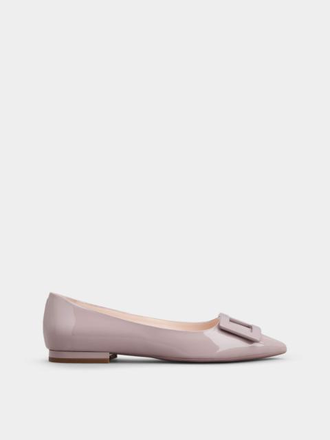 Gommettine Lacquered Buckle Ballerinas in Patent Leather
