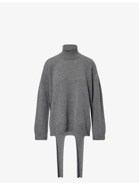 Backpack Knit High-Neck Wool Jumper