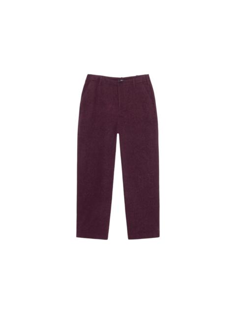 Stussy Textured Wool Relaxed Trouser Wine