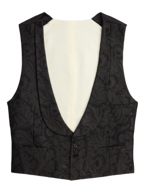 paisley-jacquard waistcoat