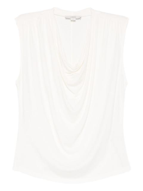 cowl-neck sleeveless top
