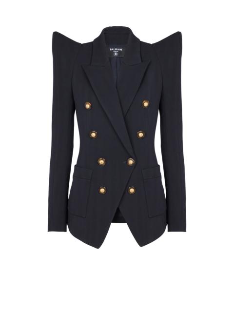 8-button structured jacket