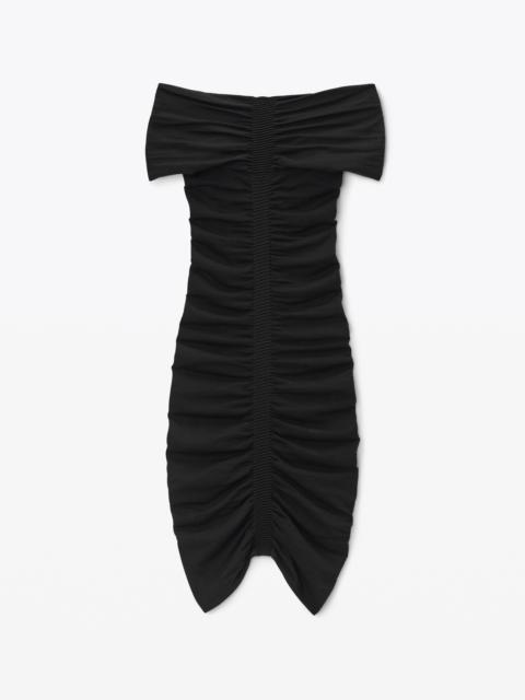 Off-Shoulder Ruched Dress