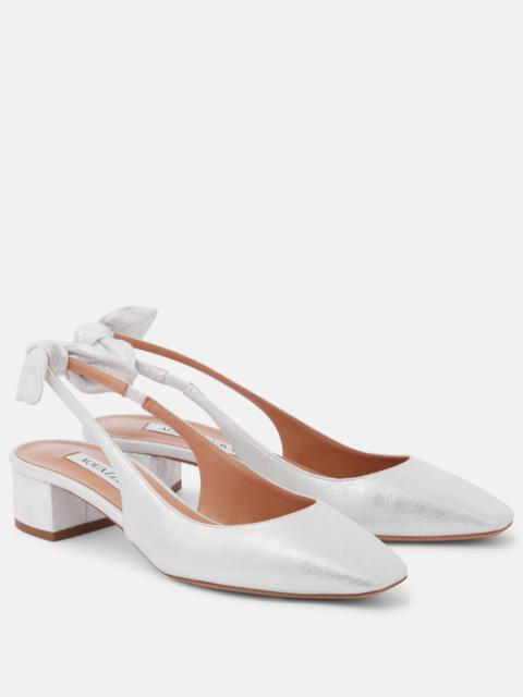 Very Bow leather slingback pumps