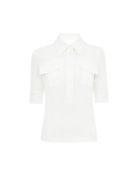 SHORT-SLEEVE UTILITARIAN TOP IN COTTON