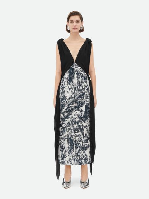 Printed Silk Long Dress