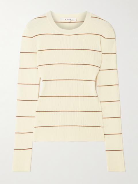 Striped Ribbed Jersey T-shirt