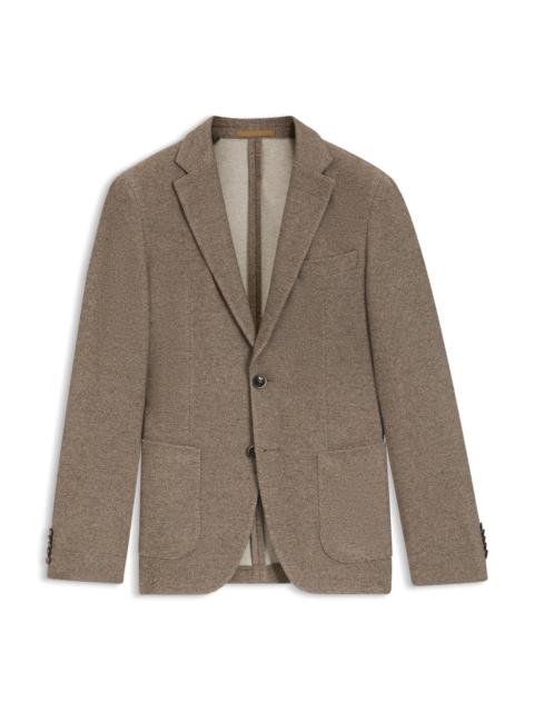 SLIM-FIT JACKET IN MICRO-PATTERNED COTTON
