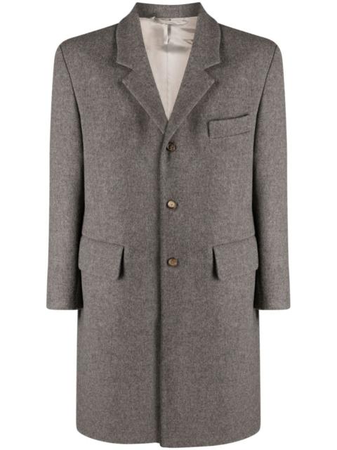 single-breasted wool coat