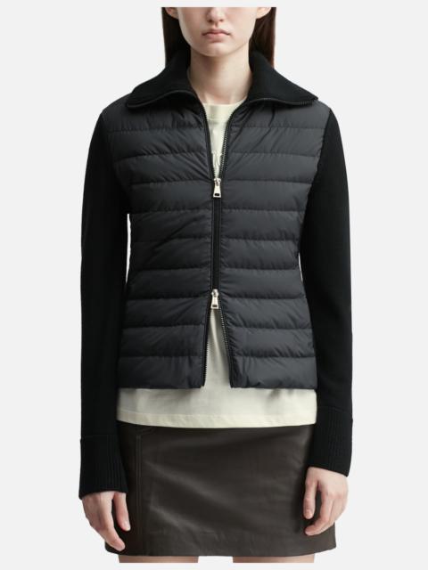 PADDED WOOL ZIP-UP CARDIGAN