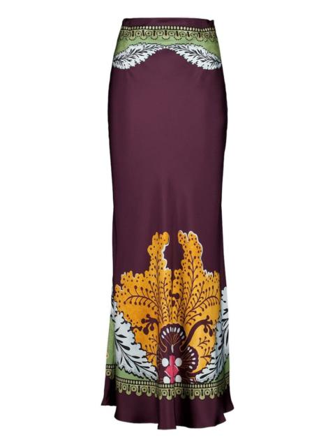 placée-print maxi skirt