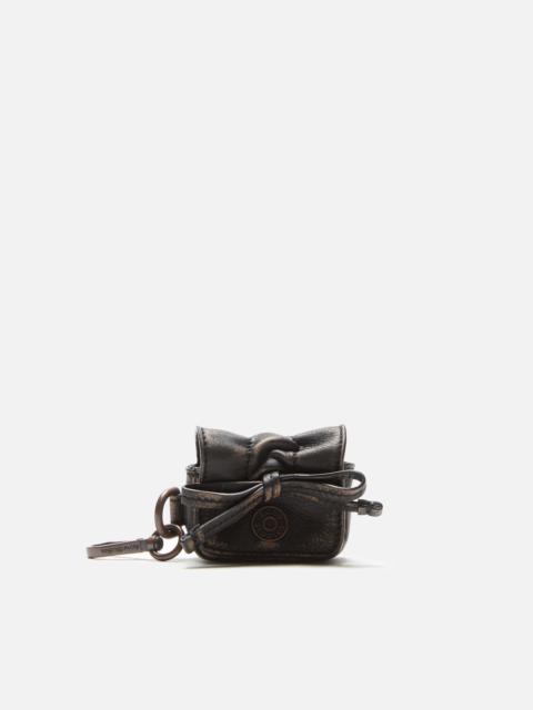 Multipocket headphones case - Dark brown/beige