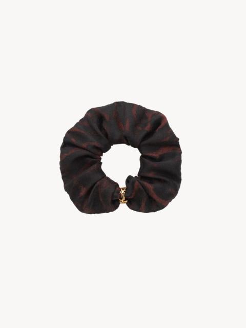 CASSANDRE SCRUNCHIE IN SILK AND CASHMERE JACQUARD