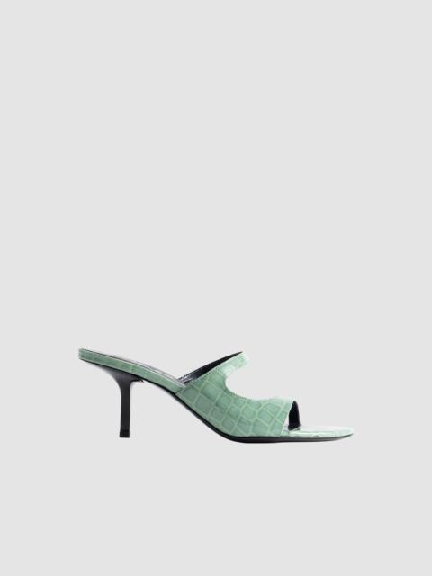 Serena Fresh Croco Embossed Leather Slip-On Mule