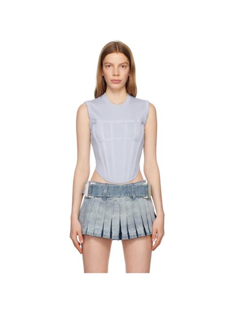 Blue Corset Tank Top