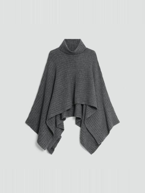 Ribbed Poncho in Astor Wool
