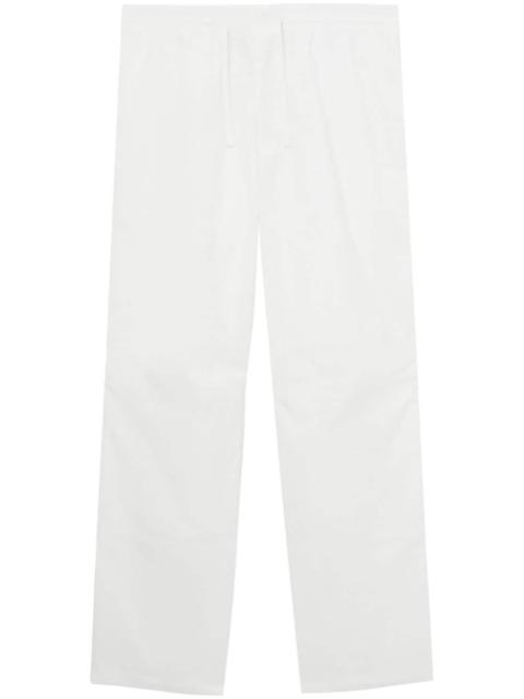 straight-leg cotton trousers