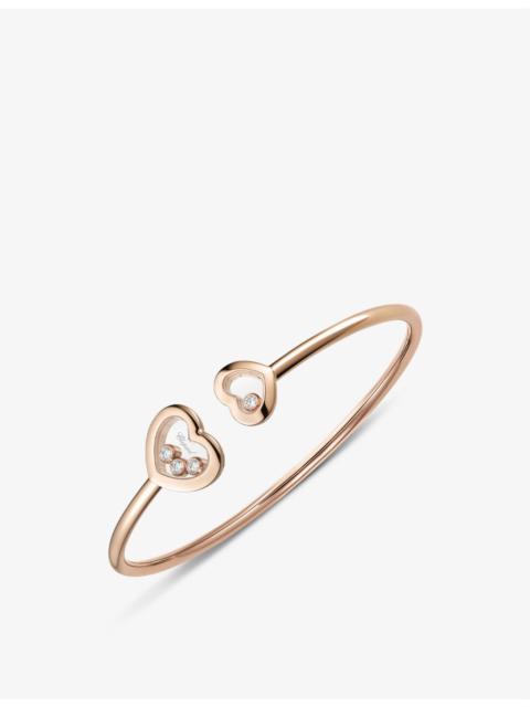 Happy Diamonds 18ct rose gold and 0.2ct round-cut diamond bangle
