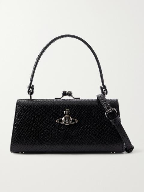 Doll Xl Croc-effect Leather Mini Bag