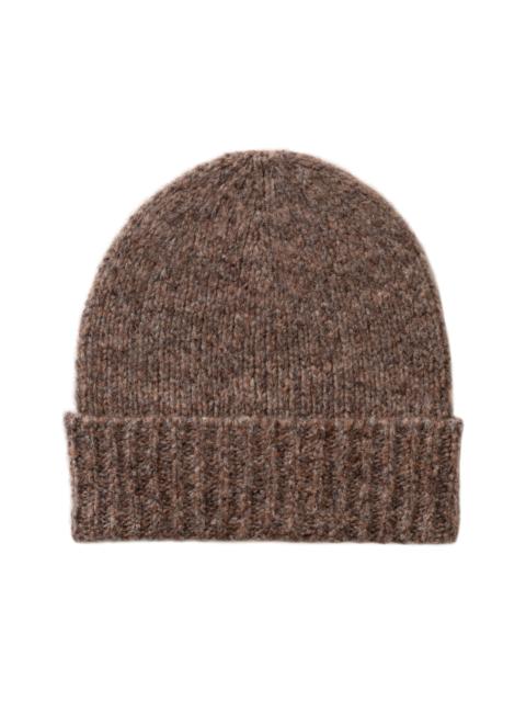 Cashmere Bouclé Brown Beanie