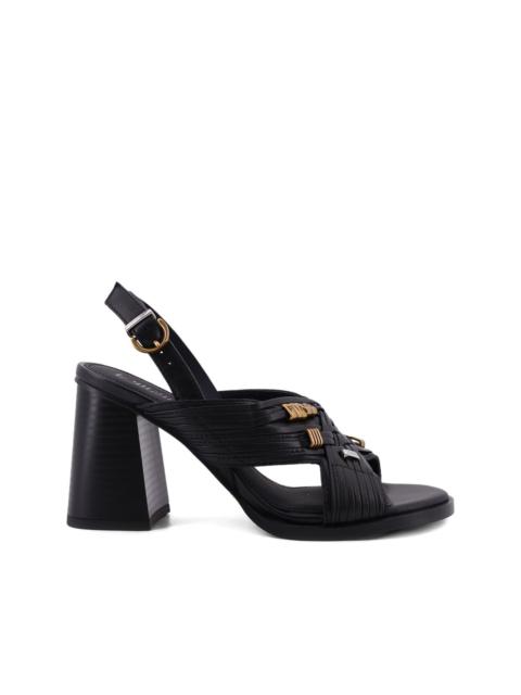 woven-detail heeled sandals
