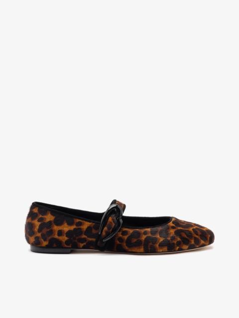 Verona Ballet Flat In Leopard Print Calf Hair