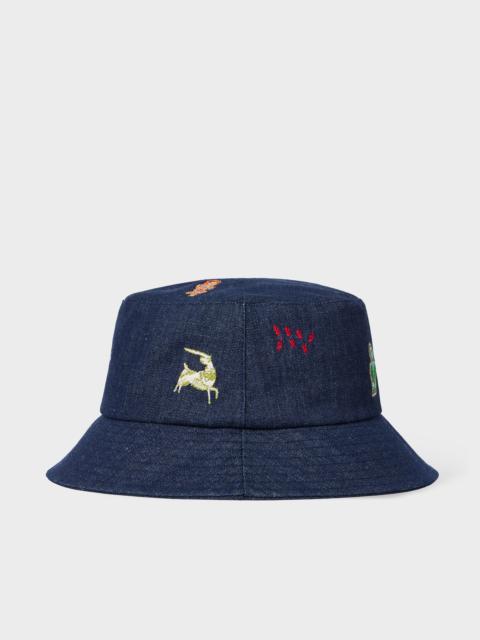 'Little Beasts' Denim Bucket Hat