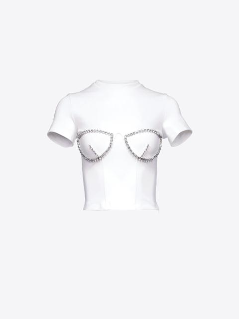 CRYSTAL BUSTIER CUP T-SHIRT
