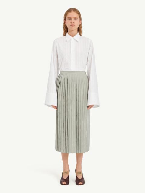 Pleated midi skirt