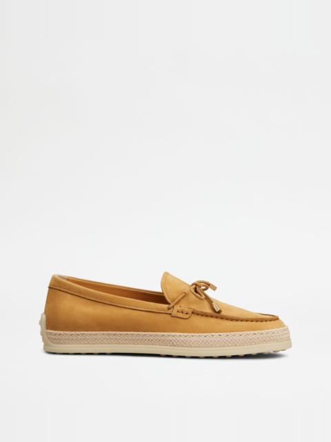 LOAFERS IN NUBUCK - BROWN