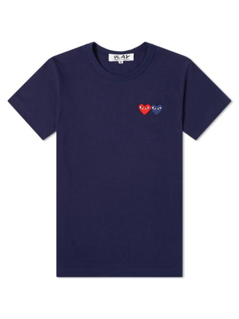 Comme des Garcons Play Women's Double Heart Logo T-Shirt